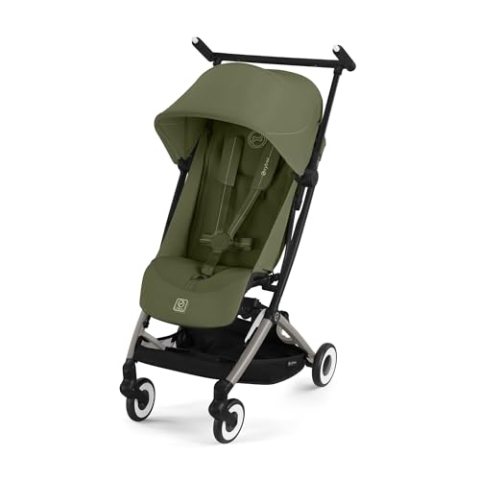 CYBEX Gold Kinderwagen LIBELLE mit Einhand-Gurtsystem, Von ca. 6 Monaten bis ca. 4 Jahre (max. 22 kg), Ultraleicht (nur 6 kg), Moss Green