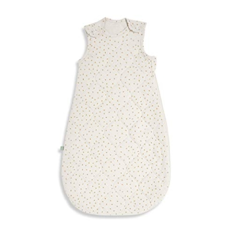 The Little Green Sheep Baby Sleeping Bag 0-6 Months, Quilted Organic Linen & Cotton Sleeping Bag, 2.5 Tog for All Year Round, Linen with Rice Print