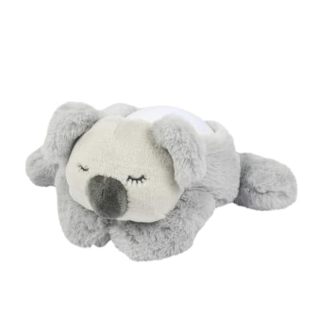 Nattou LED-Nachtlicht Koala-Bär, Sternhimmel-Projektor, 3 LED-Farben, 5 Klänge und Lieder, Plüsch/Polyester, 26 cm, Grau