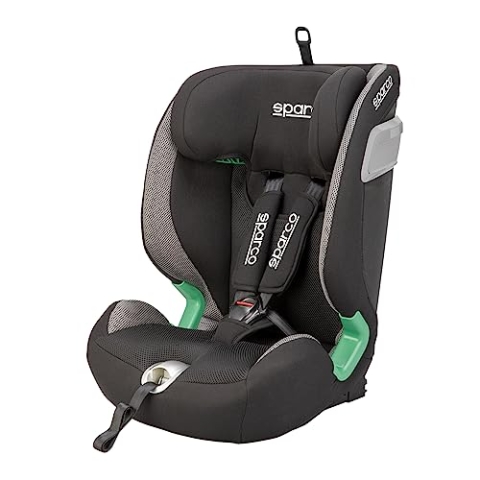 Sparco Kindersitz SK5000I (Isofix) Schwarz/Grau i-Size 76-150cm (ECE-R129/03)