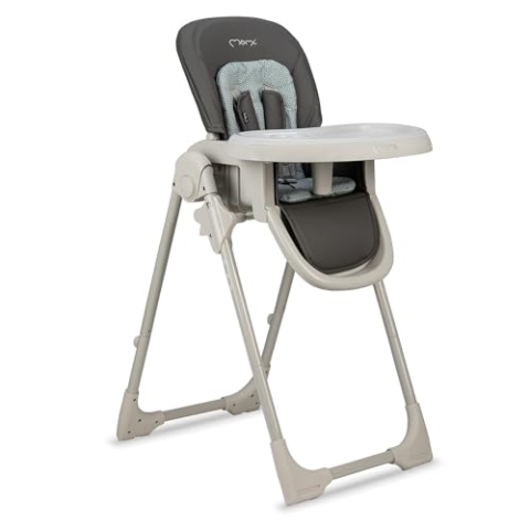 MoMi GOJO Kinderhochstuhl für Babys und Kinder von 6 bis 36 Monaten (max. 15 kg Körpergewicht), klappbar, 5-Punkt-Sicherheitsgurt, mit Tablett und Rollen.