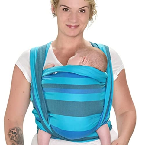 Hoppediz gewebtes Baby-Tragetuch ab Geburt, Neugeboren bis Kleinkind, 100% Baumwolle, Dublin 4,60 m