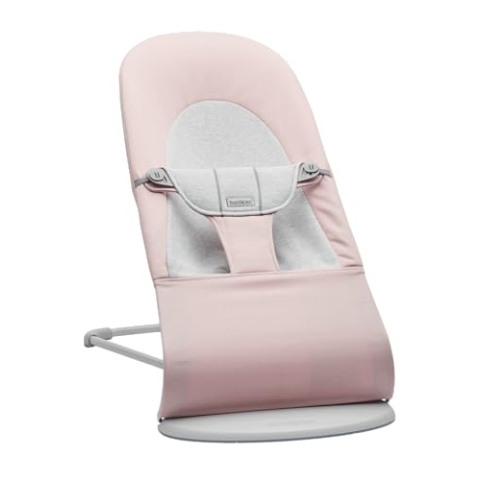 BabyBjörn Babywippe Balance Soft, Gewebt/Jersey, Hellrosa/Grau