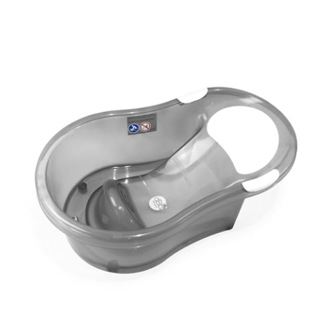 dBb Remond Babywanne, 0 - 6 Monate, mit integriertem Badesitz, transparent Grau
