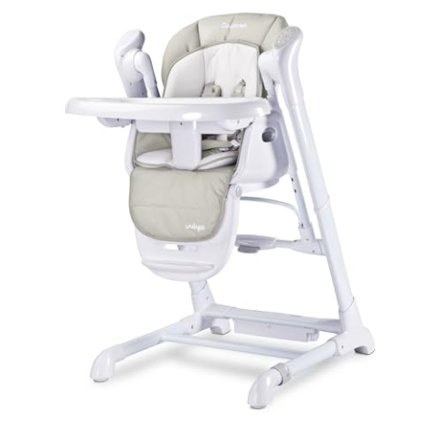 TERO-761 2in1 Babyhochstuhl + Elektrische Babyschaukel Indigo grau