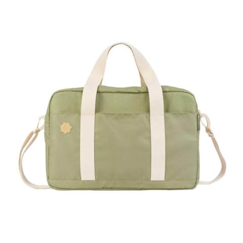 Badabulle Wickeltasche Bowling Olive - Kinderwagentasche inklusive Wickelauflage
