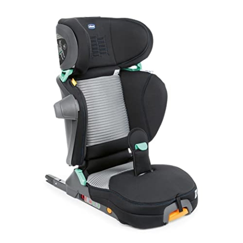 Chicco Fold & Go Air i-Size Auto Kindersitz 100-150 cm, Verstellbarer Kinderautositz für Kinder von ca. 3-12 Jahren (etwa 15-36 kg), Falt- und Tragbar, mit Seitenschutz, Verstellbare Höhe und Breite