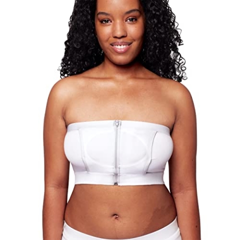 Medela Hands-free Abpump-Bustier von Medela | Abpump-BH für bequemes Abpumpen mit dem Material Adaptive Stretch für eine perfekte Passform Weiß M