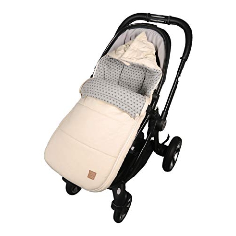 Kinderwagen Fußsack Jessy Jersey Star, beige