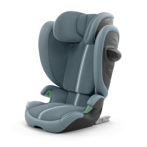 CYBEX Gold Kinder-Autositz Solution G2 Plus, Ab ca. 3 bis 12 Jahre (100 - 150 cm), Max. 50 kg, Für Autos mit und ohne ISOFIX, Stormy Blue (Blau)
