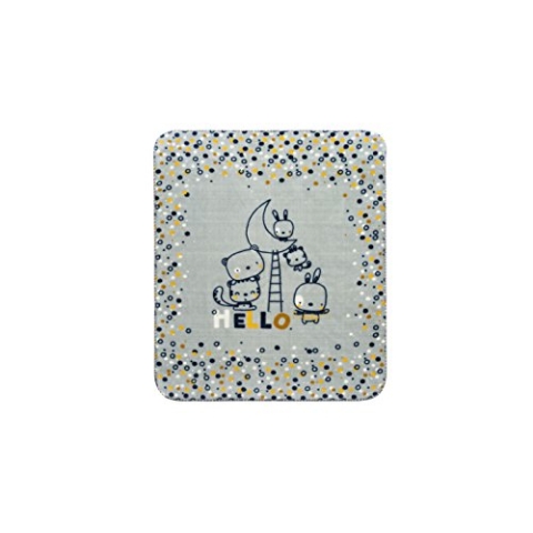 PICCOLA Casa 65011 – Decke, 110 x 140 cm, Senf/Grau