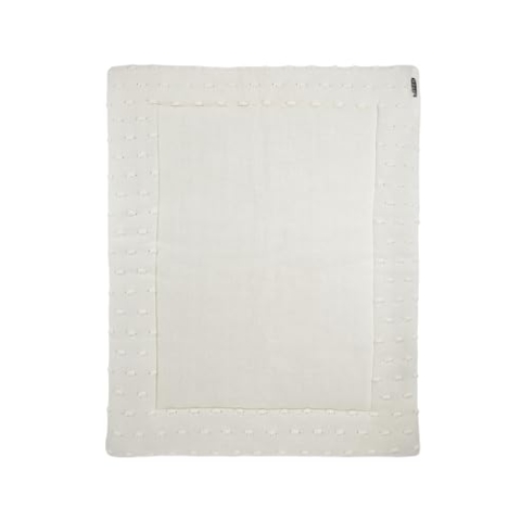 Meyco 2793050 Laufgittereinlage - Boxmatratze - Spieldecke - Feinstrick - KNOTS - Offwhite - Natur - 77x97 cm, 77x97cm