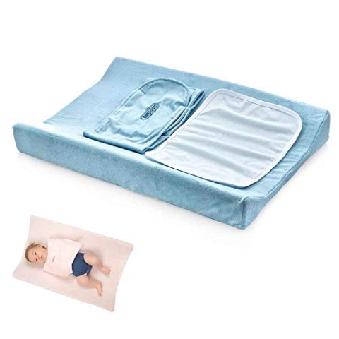 BabyJem 1112192 Wickelunterlage mit Puckfunktion, blau, 1 stück
