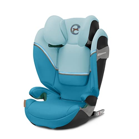 CYBEX Gold Kindersitz Solution S2 i-Fix, Für Autos mit und ohne ISOFIX, 100 - 150 cm, Ab ca. 3 bis 12 Jahre (15 - 50 kg), Beach Blue