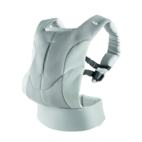 Chicco Babytrage Myamaki Air, ergonomisch und sicher für Babys Hüfte und Rücken, atmungsaktives 3D-Gewebe, silber, ab Geburt bis 15 kg
