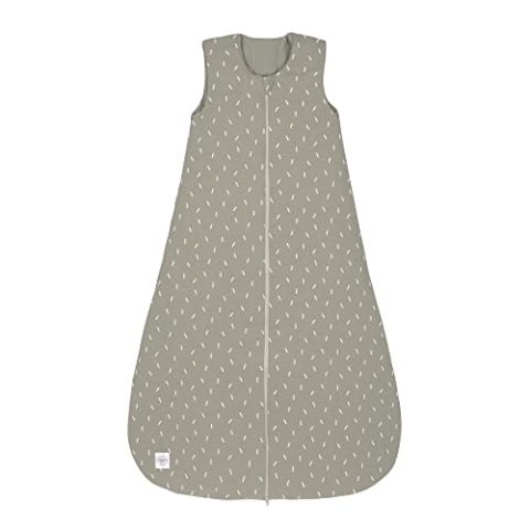LÄSSIG Baby Ganzjahres Schlafsack ohne Ärmel unisex/Sleeping Bag Interlock Speckles olive, Größe 50/56 0-2 Monate