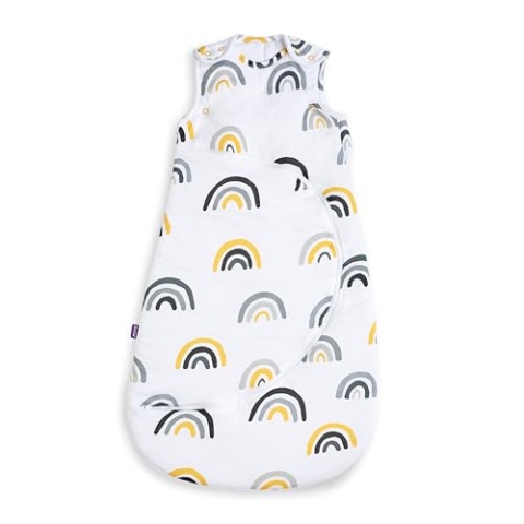 Snuz Unisex Baby Sw007 SnuzPouch 0-6m Sleeping Bag 1.0 Tog - Mustard Rainbow (1er Pack)