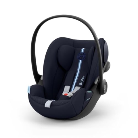 CYBEX Gold Babyschale Cloud G i-Size Plus, Inkl. Neugeboreneneinlage, Ab Geburt bis ca. 24 Monate, Für Kinder ab 40 cm bis 87 cm, Max. 13 kg, Ocean Blue