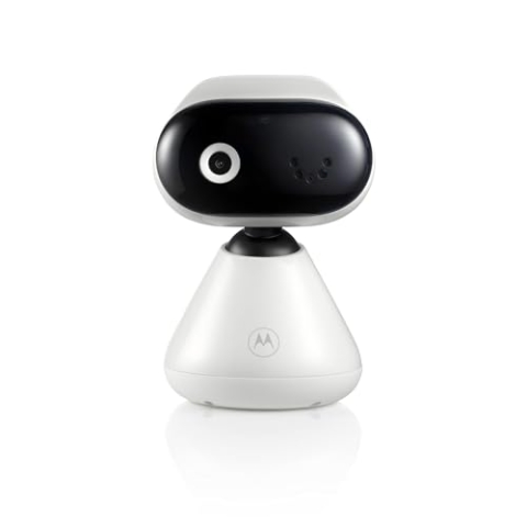 Motorola Nursery PIP1000 Babyphone mit Kamera - Überwachungskamera mit App - Baby Monitor - Nachtsicht, Digitalzoom, Schlaflieder und Zwei-Wege-Kommunikation - Wandmontage - Weiß