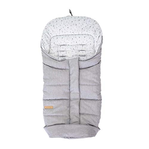 Domiva Fußsack Outdoor Innen Imp Sterne Grau 100 cm