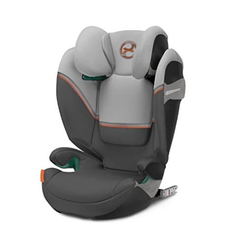 CYBEX Gold Kindersitz Solution S2 i-Fix, Für Autos mit und ohne ISOFIX, 100 - 150 cm, Ab ca. 3 bis 12 Jahre (15 - 50 kg), Lava Grey