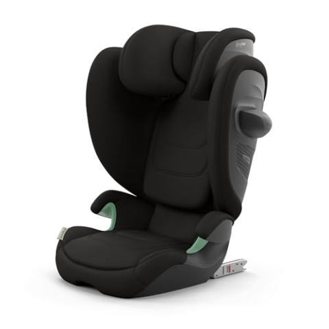 CYBEX Gold Kinder-Autositz Solution G2 Comfort, Ab ca. 3 bis 12 Jahre (100 - 150 cm), Max. 50 kg, Für Autos mit und ohne ISOFIX, Magic Black (Schwarz)