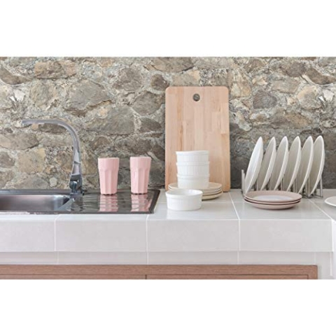 Room Mates 54414 Raumdekor "Peel und Stick" Naturstein, mehrfarbig