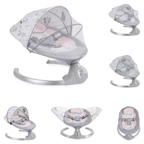 Cangaroo Ari Liegestuhl, Musikfunktion, Timer, Fernbedienung, Moskitonetz, Farbe: Rosa