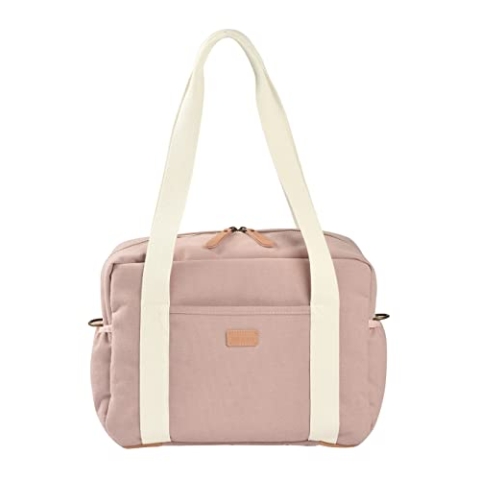 BÉABA, Wickeltasche für Babys, Mehrere Fächer, 10 Taschen, Reißverschluss Trolley-Koffer, Schultergurt, Isotherm-Tasche, Wickelunterlage, Wasserabweisend, Inhalt 16L, Tasche Paris, rosa