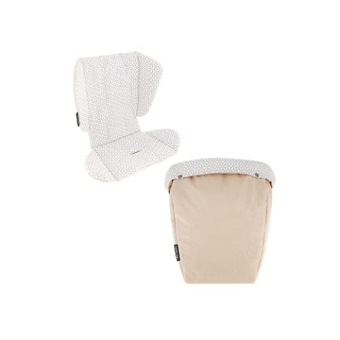 TWISTSHAKE Sitzauflage und Fußsack Set für Tour Kinderwagen, Beige