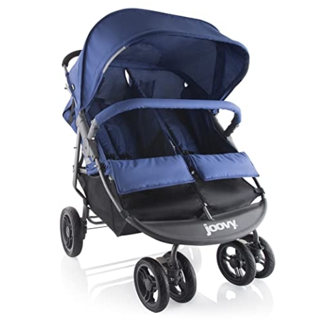 Joovy Scooter X2 Zwillings Geschwisterwagen Kinderwagen Buggy, blau