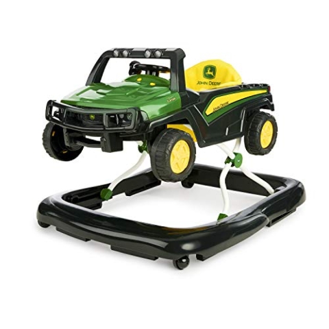 Bright Starts, John Deere Gator Ways to Play 4 in 1 Lauflernhilfe, höhenverstellbar, zusammenklappbar, für zwei Kinder gleichzeitig, mit Geräuschen und Lichtern