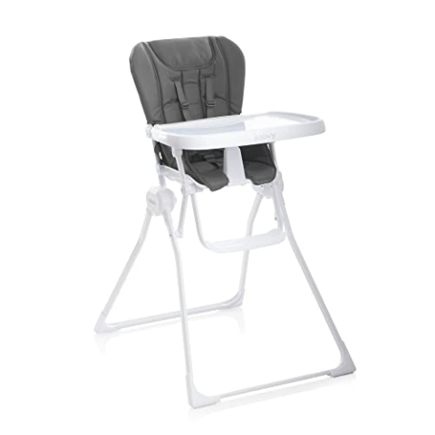 Joovy Nook Hochstuhl, Baby-Hochstuhl, kompakt zusammenklappbar, aufklappbares Tablett, leicht zu reinigen, platzsparend, Holzkohle
