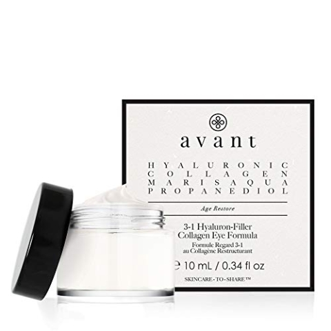 Avant, 3 in 1 Augencreme Hyaluron Filler Collagen Formula, Schwarz, 10 milliliter