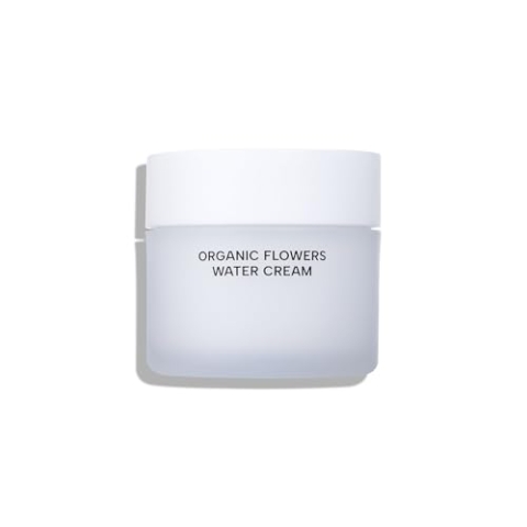 Whamisa Bio Blumen Wassercreme - 95,2% organische, wasserfreie Formel, fermentierte Postbiotika für tiefe Hydratation, beruhigende & feuchtigkeitsspendende Pflege (50ml)