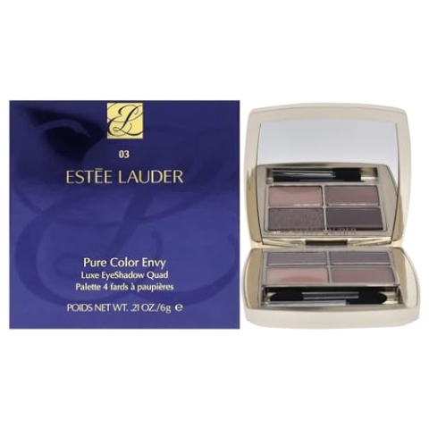 Estee Lauder Pure Color Envy Luxe Lidschatten Quad – 03 Aubergine Dream für Frauen, 7,9 g Lidschatten