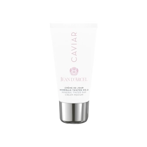 JEAN D’ARCEL - CAVIAR crème de jour minérale teintée no.2 - Zart getönte Anti-Aging Tagescreme - Gleicht Hautunebenheiten aus - 50ml