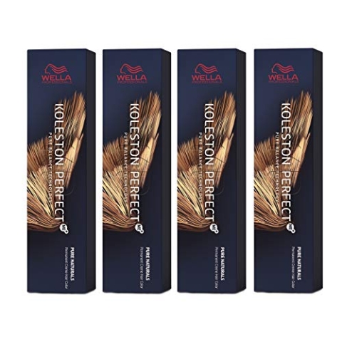 4x Wella Koleston Perfect ME+ 4/0 Mittelbraun 60 ml