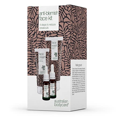 4-teiliges Hautpflege-Set für unreine Haut & Pickel | Tiefenreinigung für fettige Haut, Pickel & Mitesser | Gesichtsreinigung 200ml, Niacinamide Serum 30ml, Peeling Serum 30ml & Gesichtscreme 100ml