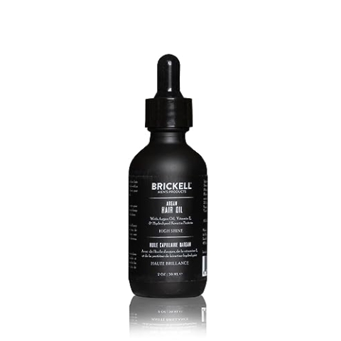 Brickell Herren-Arganöl für Haare, natürlich und biologisch, leichte Haarbehandlung, 59 ml, parfümiert