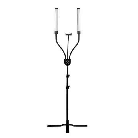 Mit Stativ für Handys Ideal für Selfie und Make up Activeshop Led Lampe für wimpern Polluks III Type MSP-MJ-02 Schwarz mit fernbedienung Griff