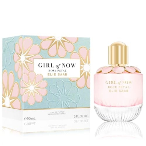 Elie Saab Girl of Now Rose Petal 90 ml – Eau de Parfum – Frauen Parfüm – Fruchtig-floraler Duft – Fruchtige und Florale Noten – Transparenter Glasflakon