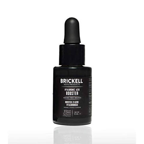 Brickell Men Hyaluronsäure-Gesichtsserum-Booster für Männer, Natürlicher und Organischer Hyaluronsäure-Booster für das Gesicht, um Feuchtigkeit zu Spenden und Feine Linien und Fältchen zu Reduzieren