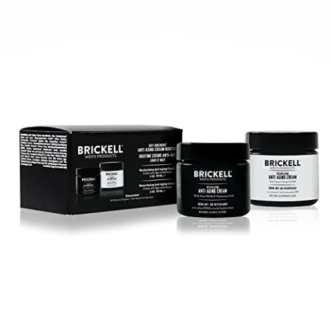 Brickell Men's Products tag und nacht anti-aging-creme routine, bio- und natur, duftend