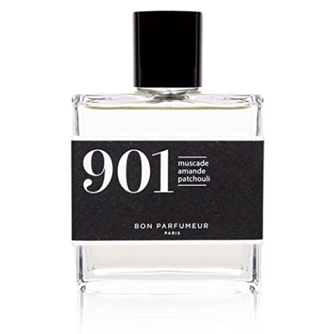 Bon Parfumeur – Eau de Parfum 901 – Muskatnuss Mandel Patchouli – Damen- & Herrenduft – Zitrusnoten – Zerstäuber Parfum (100 ml)