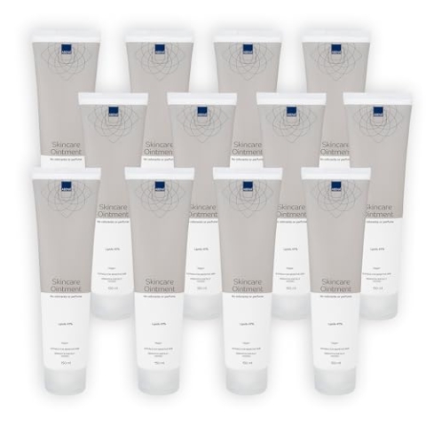 ABENA Hautpflege-Salbe, 150 ml, 12 PACK, spendet feuchtigkeit für 24 Std nach dem auftragen, pflegt trockene Haut & beruhigt gereizte Haut, frei von Duftstoffen & Farbstoffen