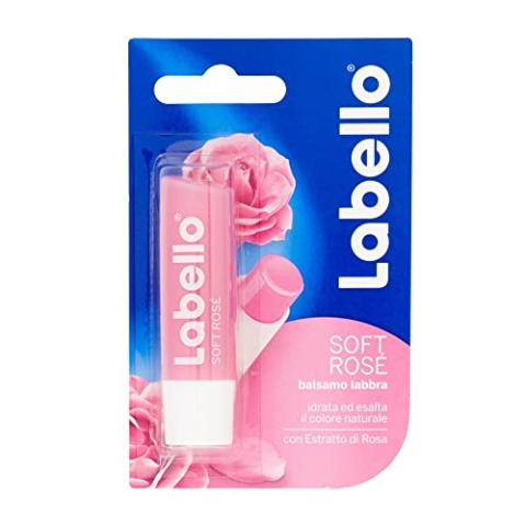 24 x LABELLO SOFT ROSÉ Rosen Lippenbalsam feuchtigkeitsspendend und pflegend für rissige Lippen