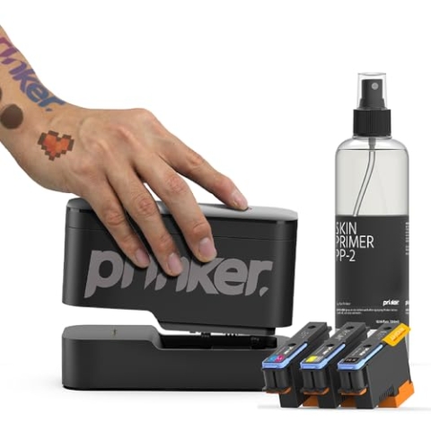 PRINKER. COLOR YOUR WAY temporäre tattoo device-gehäuse für ihre sofort temporäre tattoos mit premium-kosmetik full color + black ink - (schwarz)