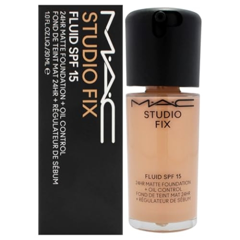 Studio Fix Fluid SPF 15 24Hr Matte Foundation plus Oil Control – NW22 by MAC for Women – 1 oz Foundation