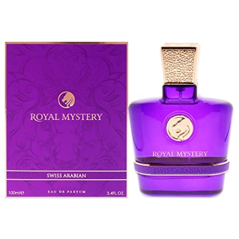 Swiss Arabian Royal Mystery Eau de Parfum Unisex 100ML - Eleganter Chypre-Fruchtduft mit Melone, Birne und Tiefroten Rosen - Verführerischer Duft